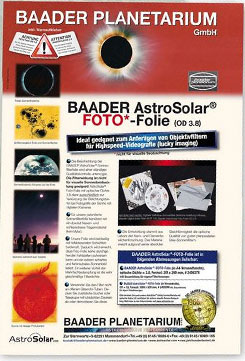 Filtro AstroSolar Photo Film OD 3.8
